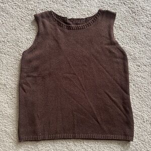SHEIN Brown Sleeveless Knit Top